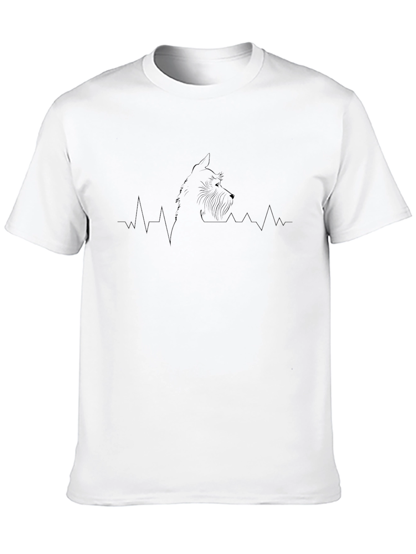 Black Dog Heartbeat T-Shirt - Stylish Pet Lover Tee