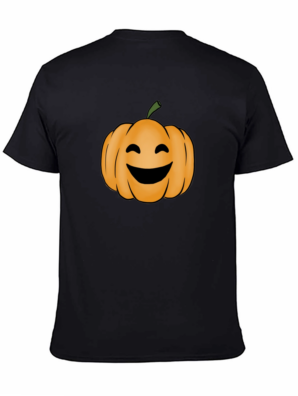 Smiling Pumpkin Halloween Black T-Shirt