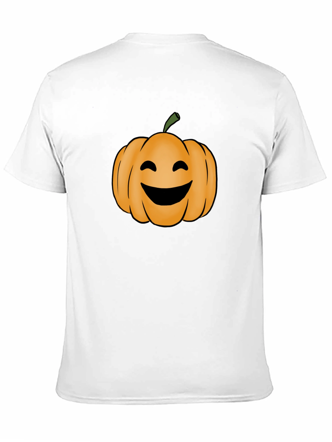 Smiling Pumpkin Halloween Black T-Shirt