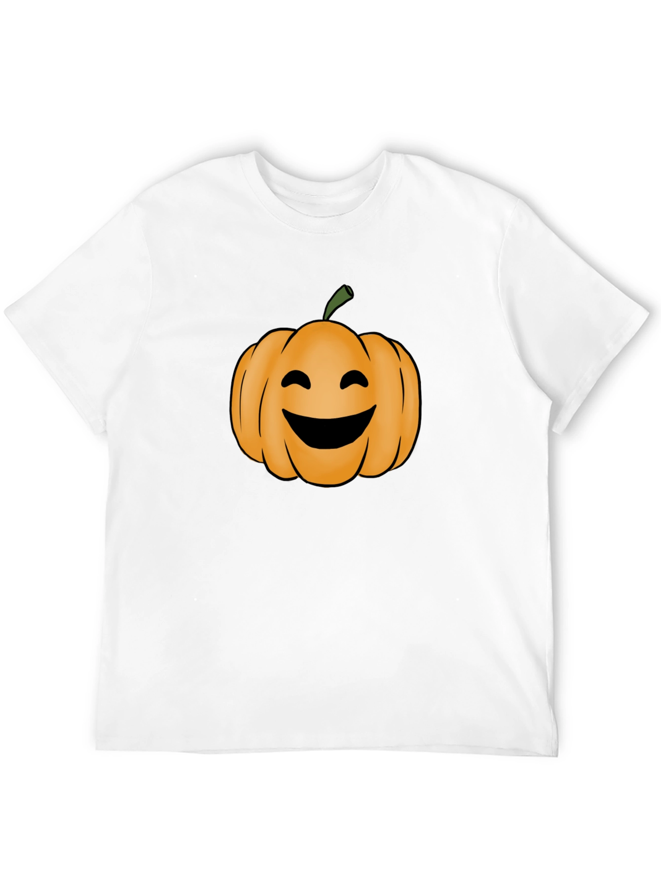 Smiling Pumpkin Halloween Black T-Shirt