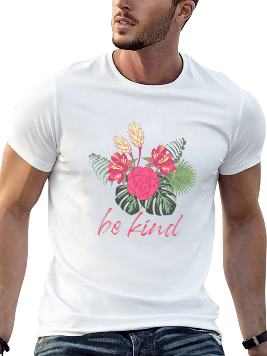 Floral Be Kind Graphic Tee - Black