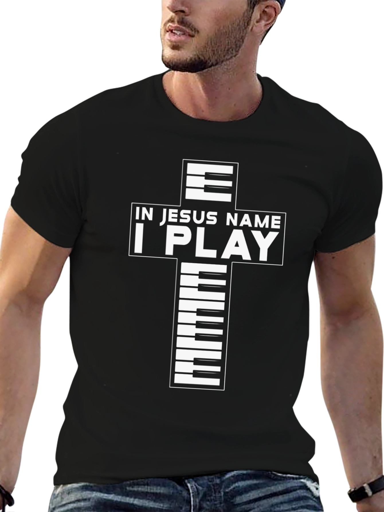 In Jesus Name I Play Graphic T-Shirt