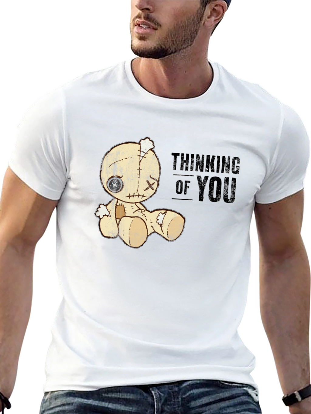 Thinking of You Voodoo Doll Graphic T-Shirt