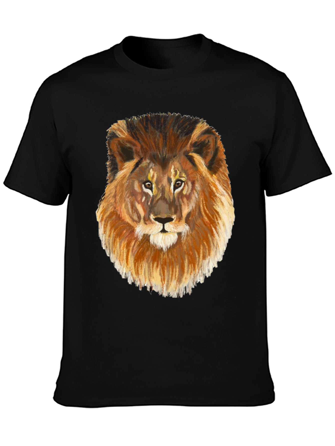Lion Graphic Tee - Black Cotton Blend