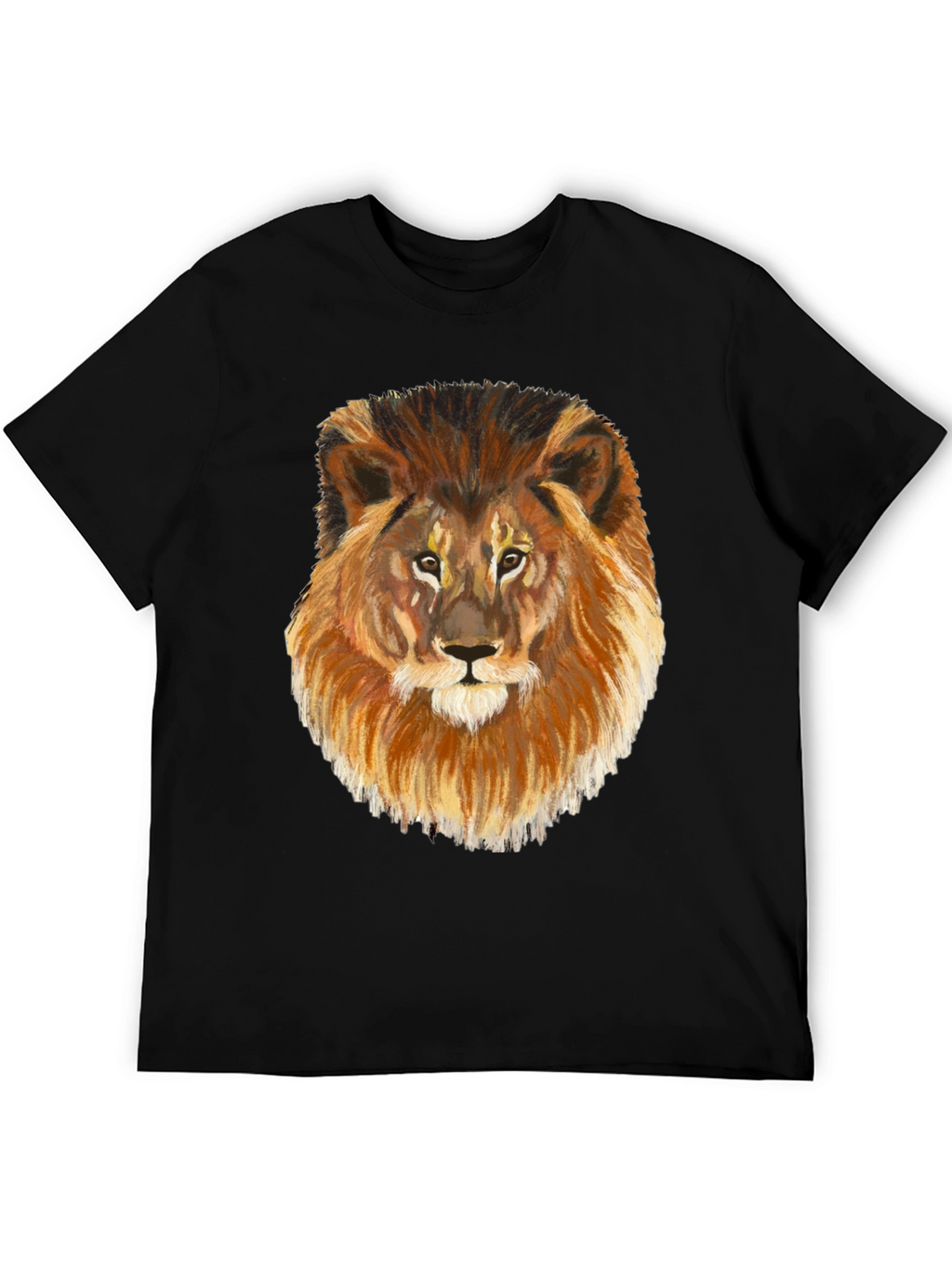 Lion Graphic Tee - Black Cotton Blend