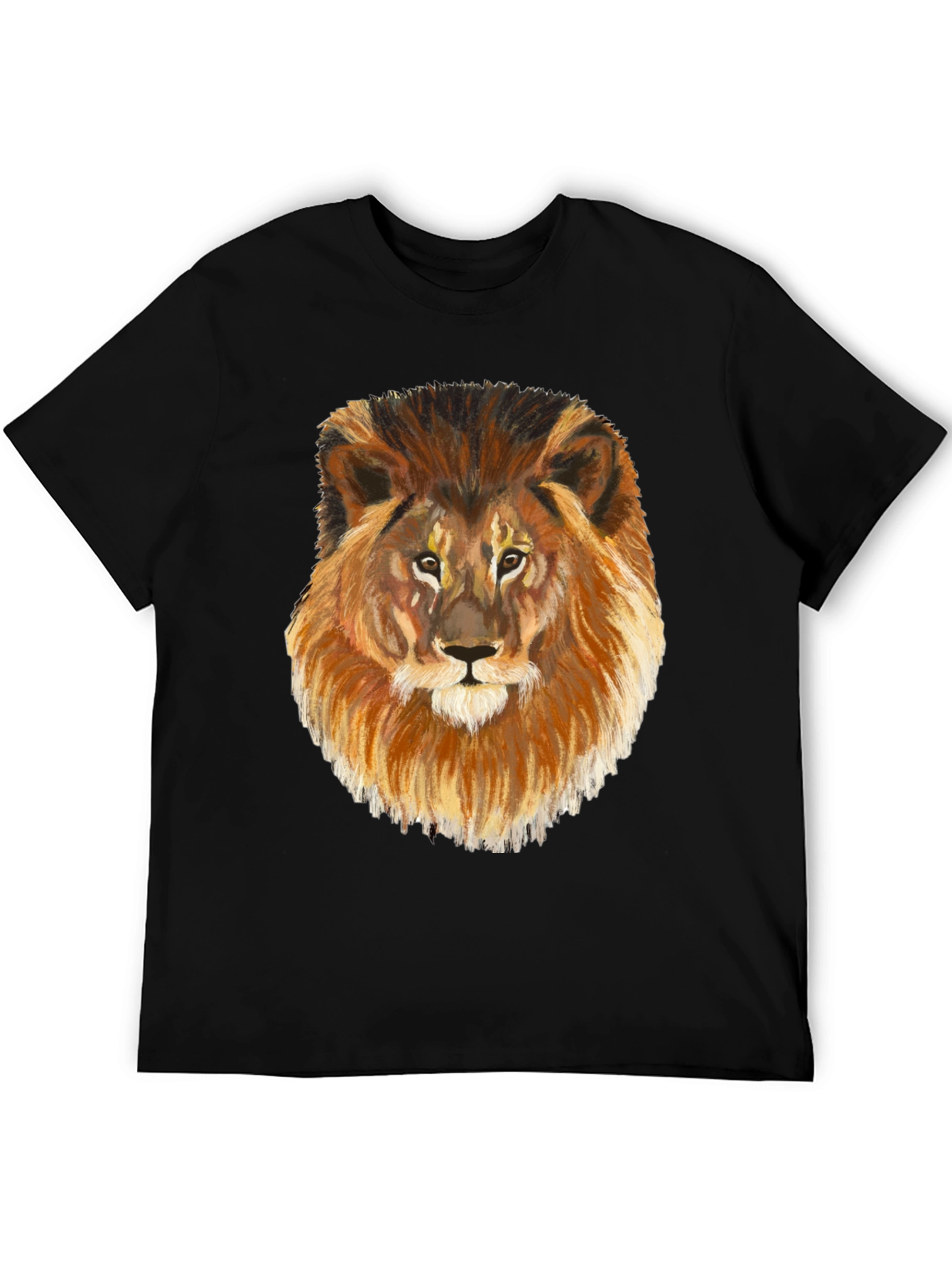 Lion Graphic Tee - Black Cotton Blend