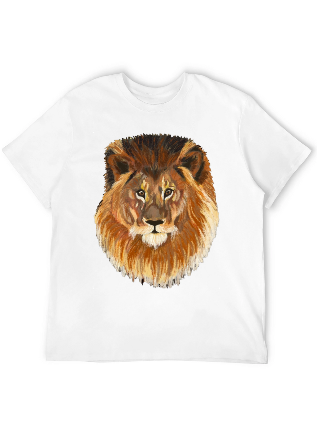 Lion Graphic Tee - Black Cotton Blend