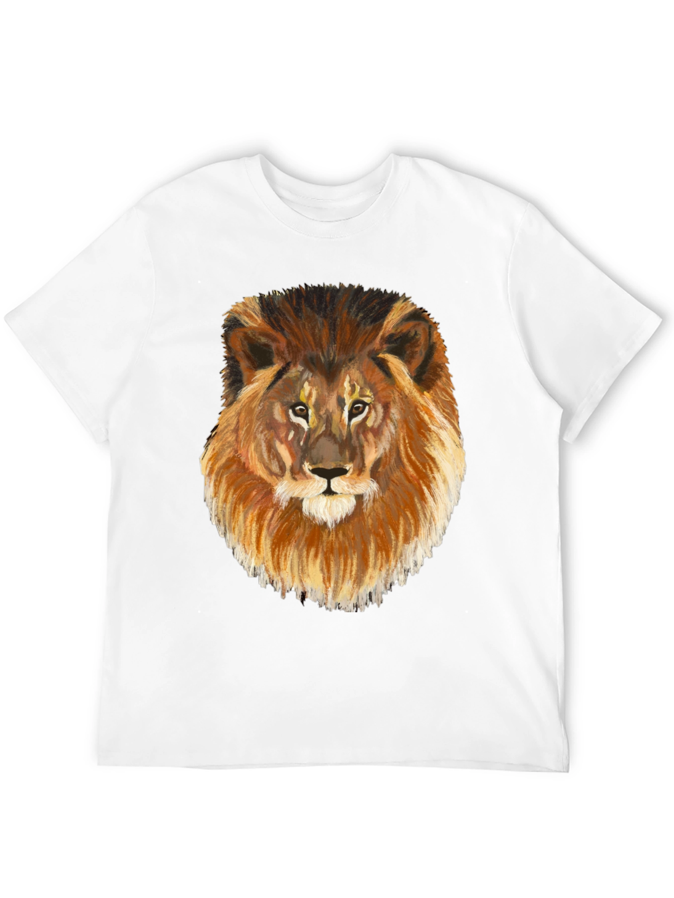 Lion Graphic Tee - Black Cotton Blend