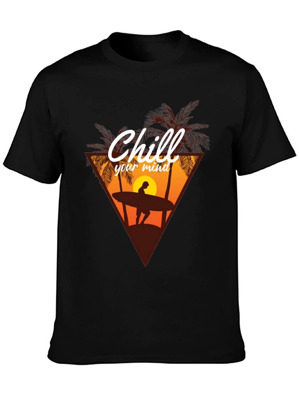 Chill Your Mind Graphic T-Shirt - Surfer Design