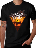 Chill Your Mind Graphic T-Shirt - Surfer Design