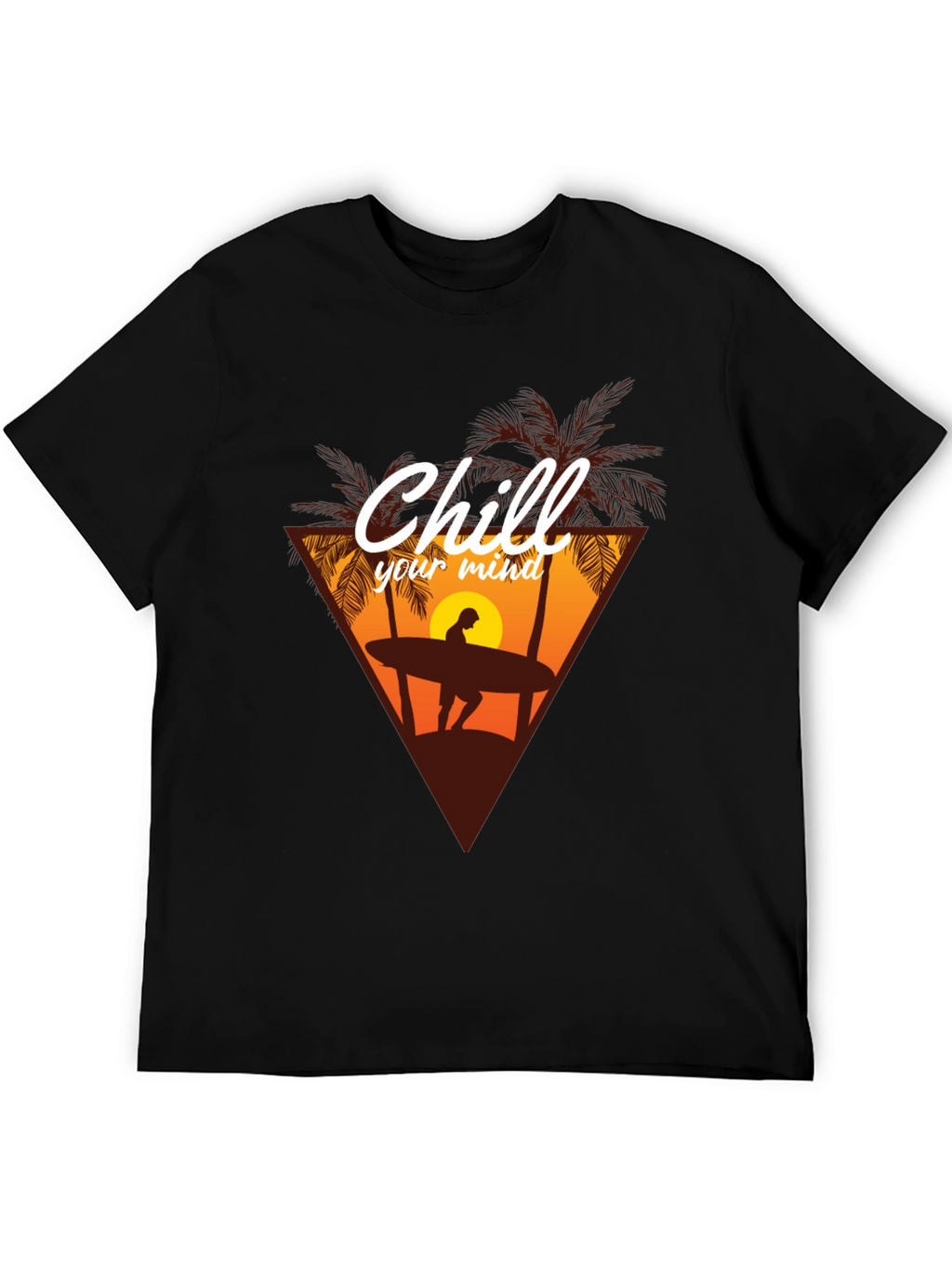 Chill Your Mind Graphic T-Shirt - Surfer Design