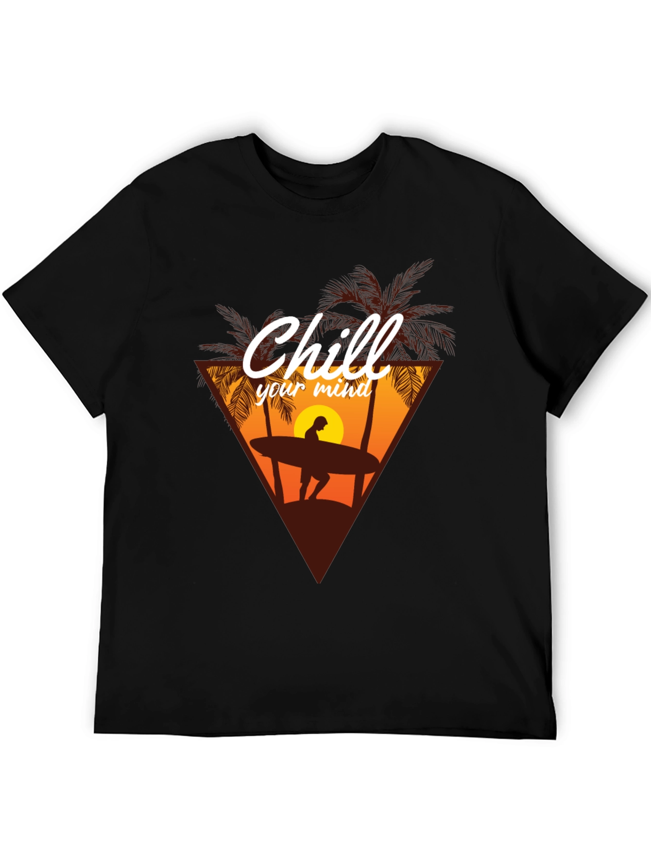 Chill Your Mind Graphic T-Shirt - Surfer Design