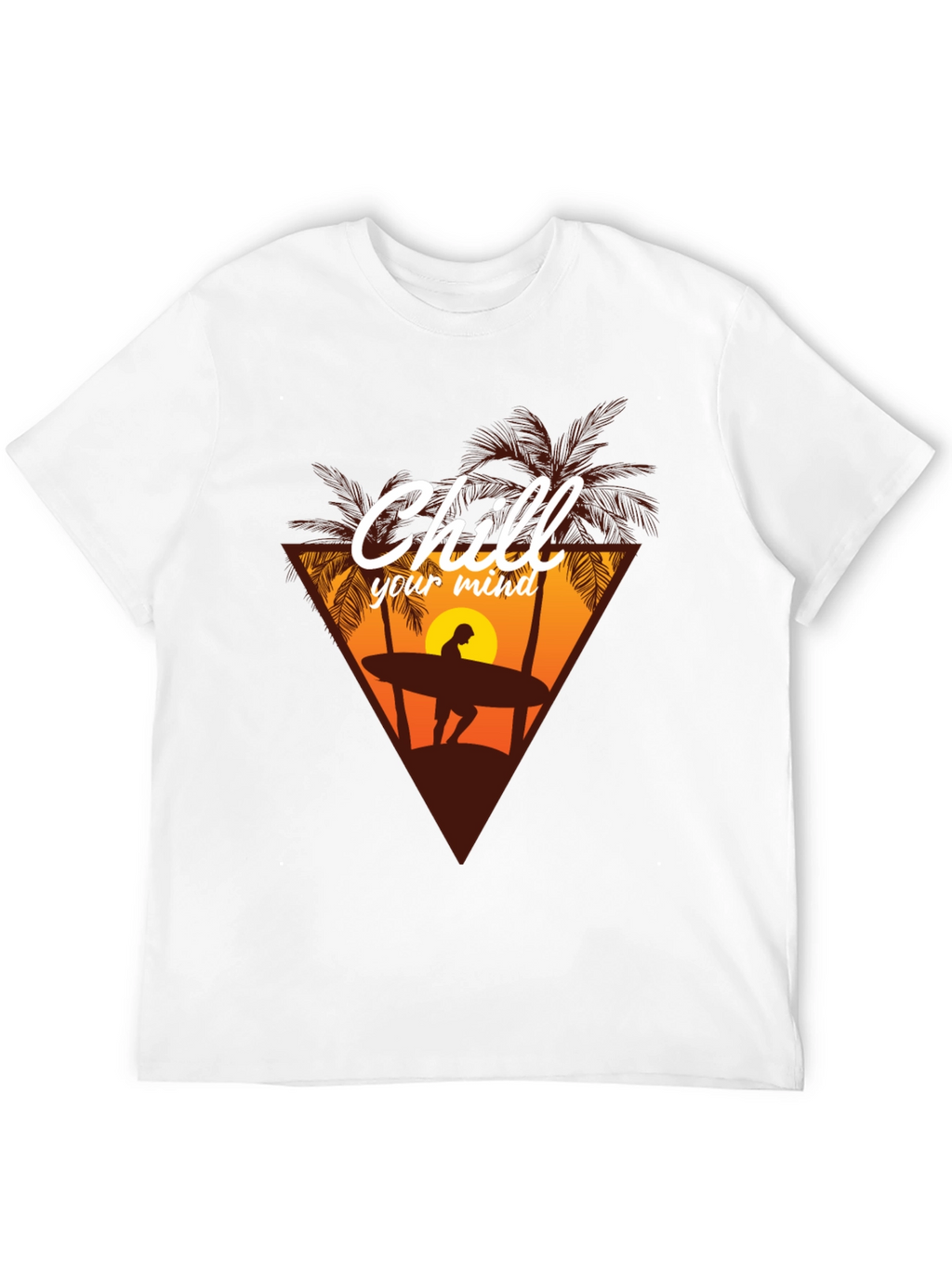 Chill Your Mind Graphic T-Shirt - Surfer Design