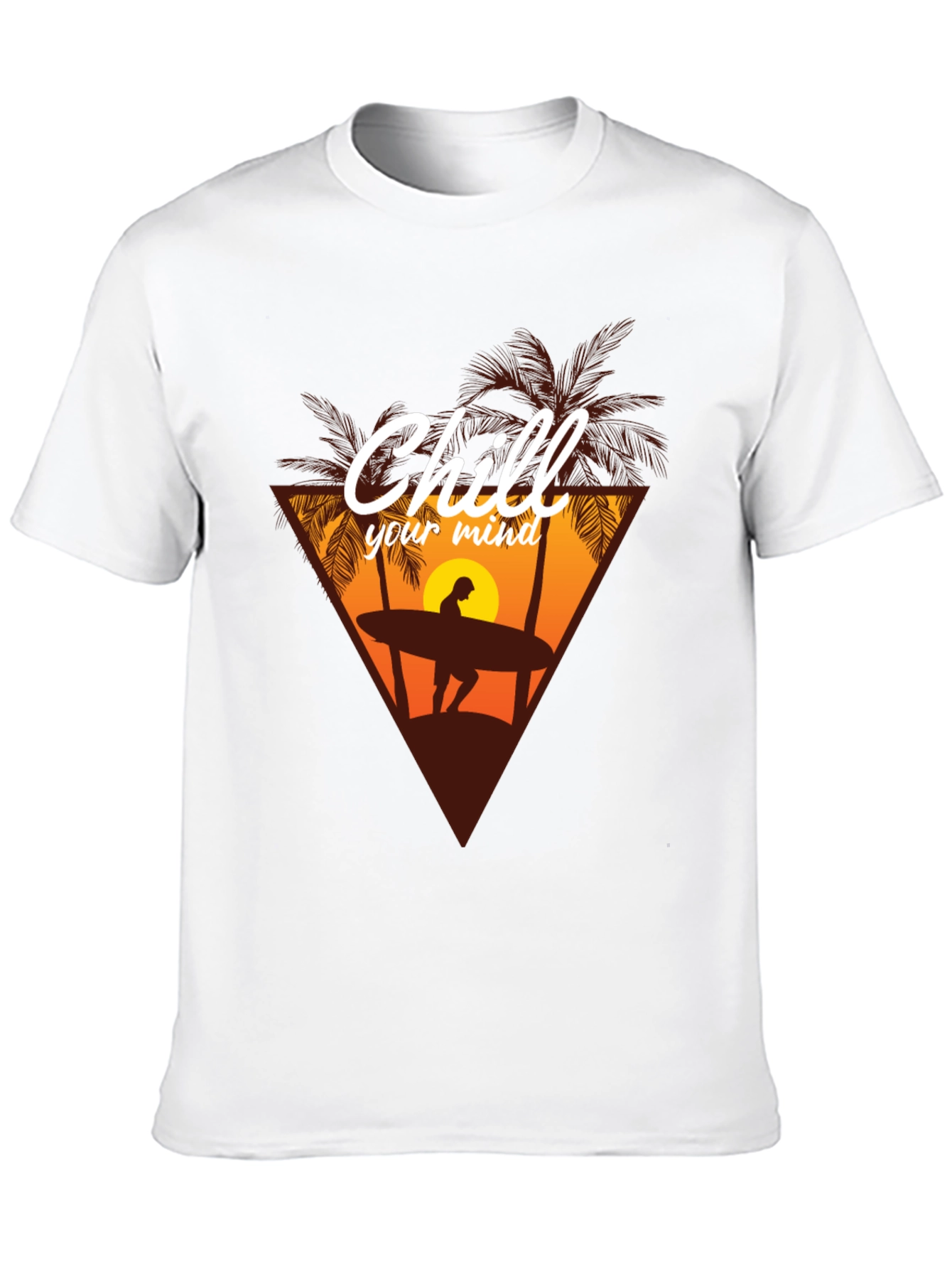 Chill Your Mind Graphic T-Shirt - Surfer Design