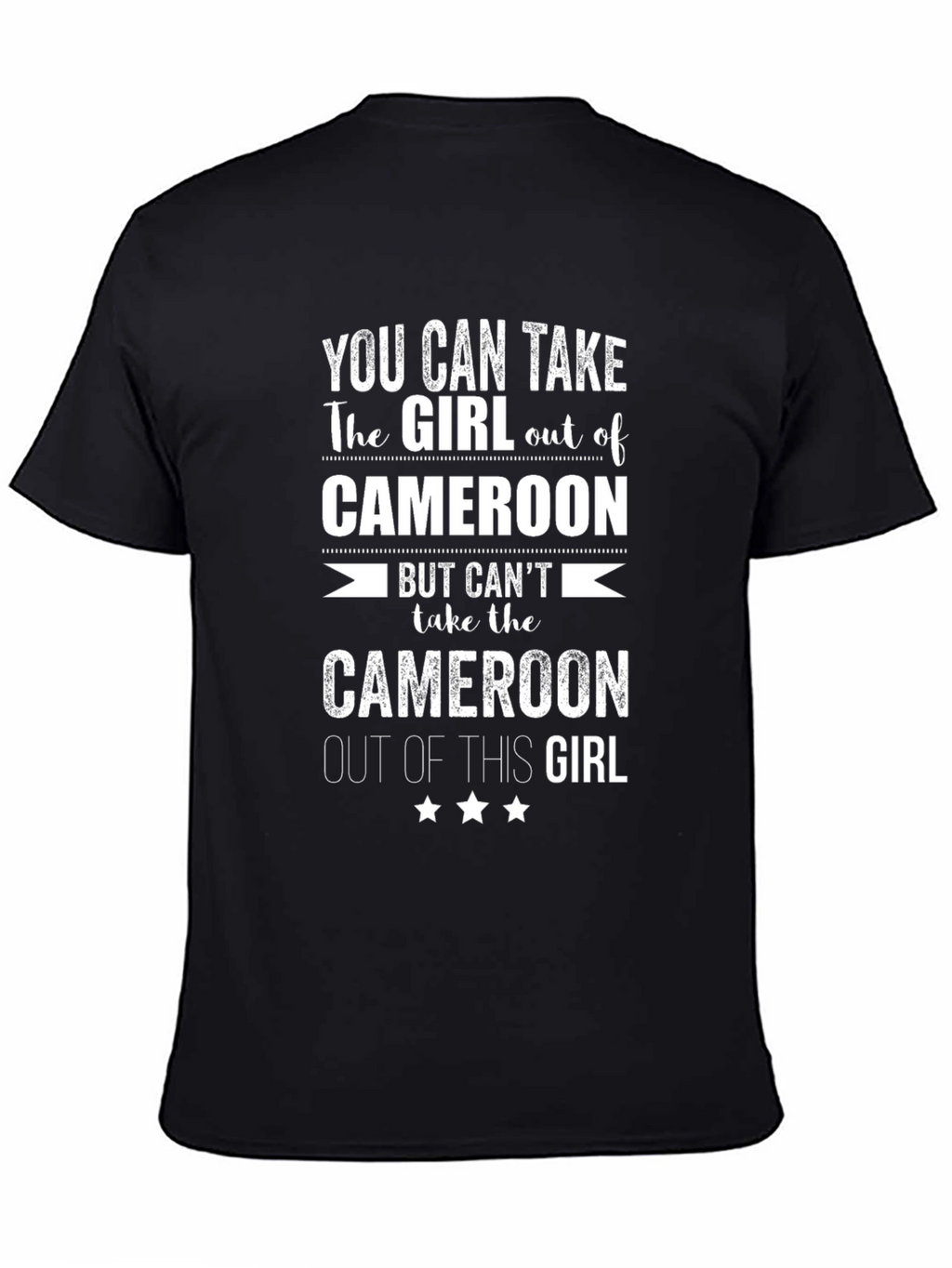 Cameroon Girl Pride T-Shirt - Black
