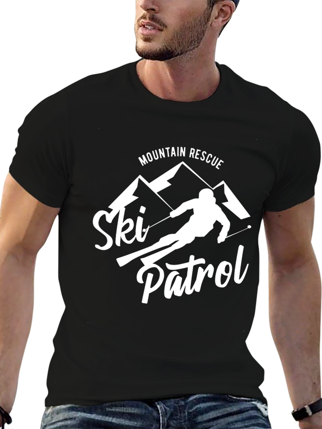 Mountain Rescue Ski Patrol Graphic T-Shirt