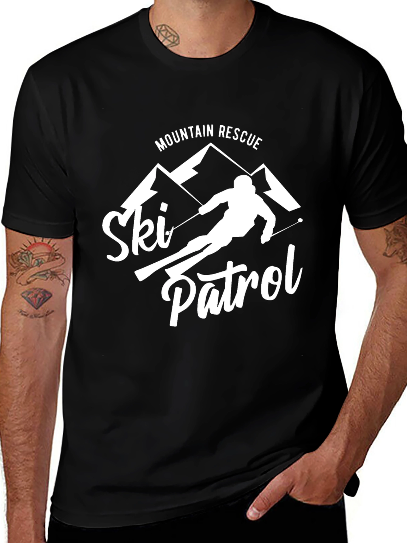 Mountain Rescue Ski Patrol Graphic T-Shirt