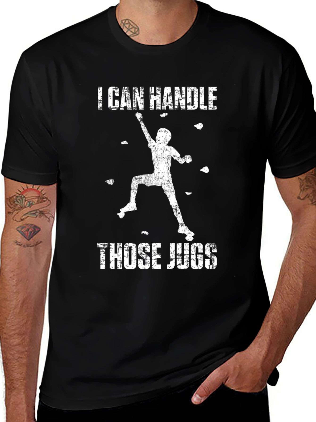 I Can Handle Those Jugs T-Shirt Climbing Black