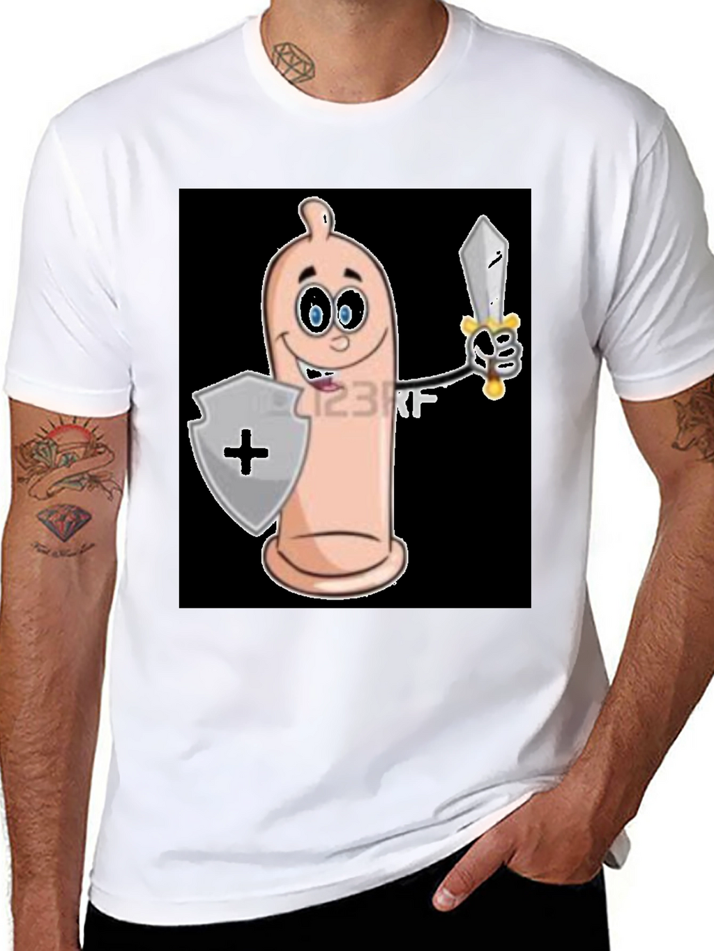 Condom Warrior T-Shirt - Protect Yourself!