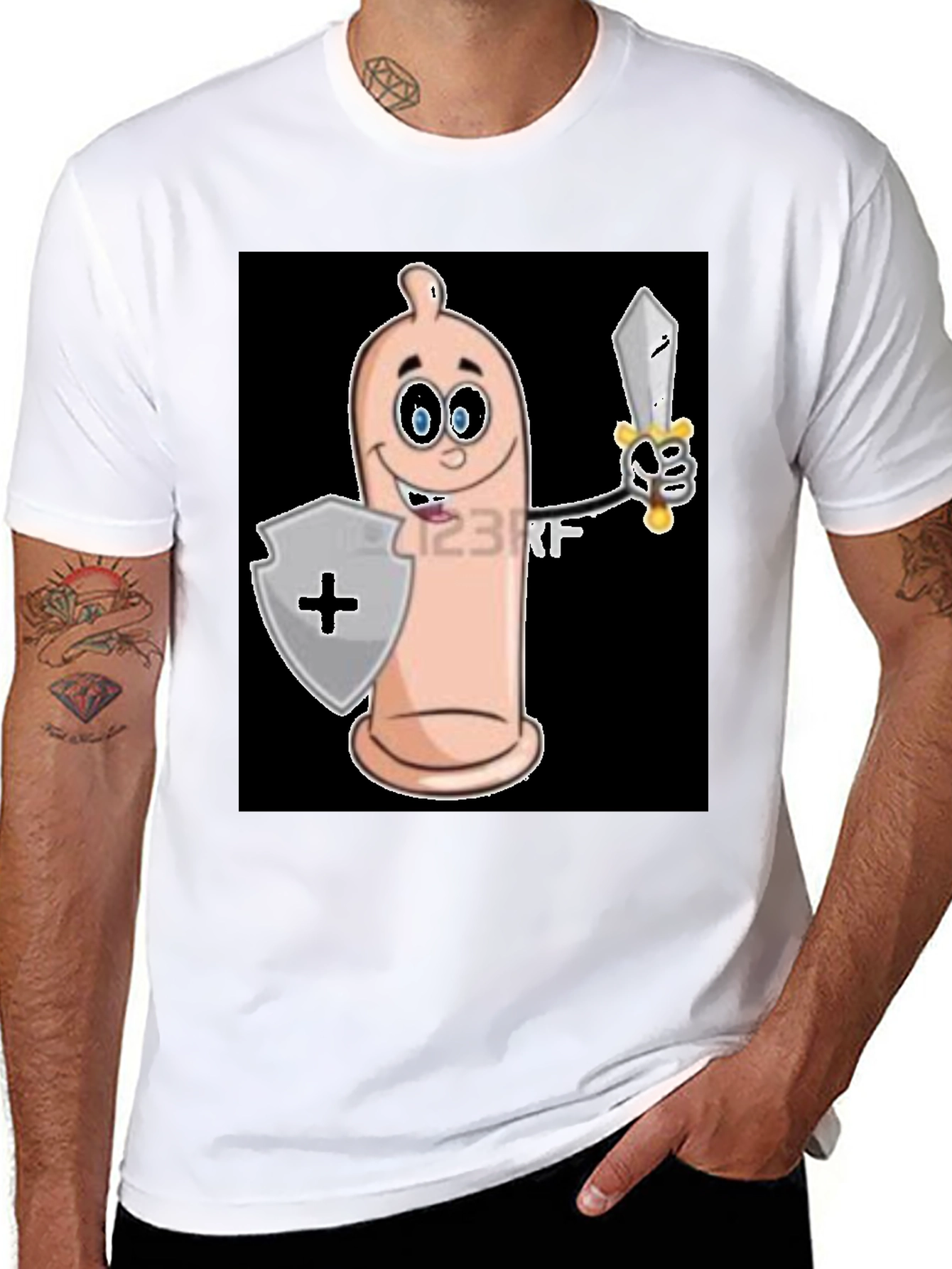 Condom Warrior T-Shirt - Protect Yourself!