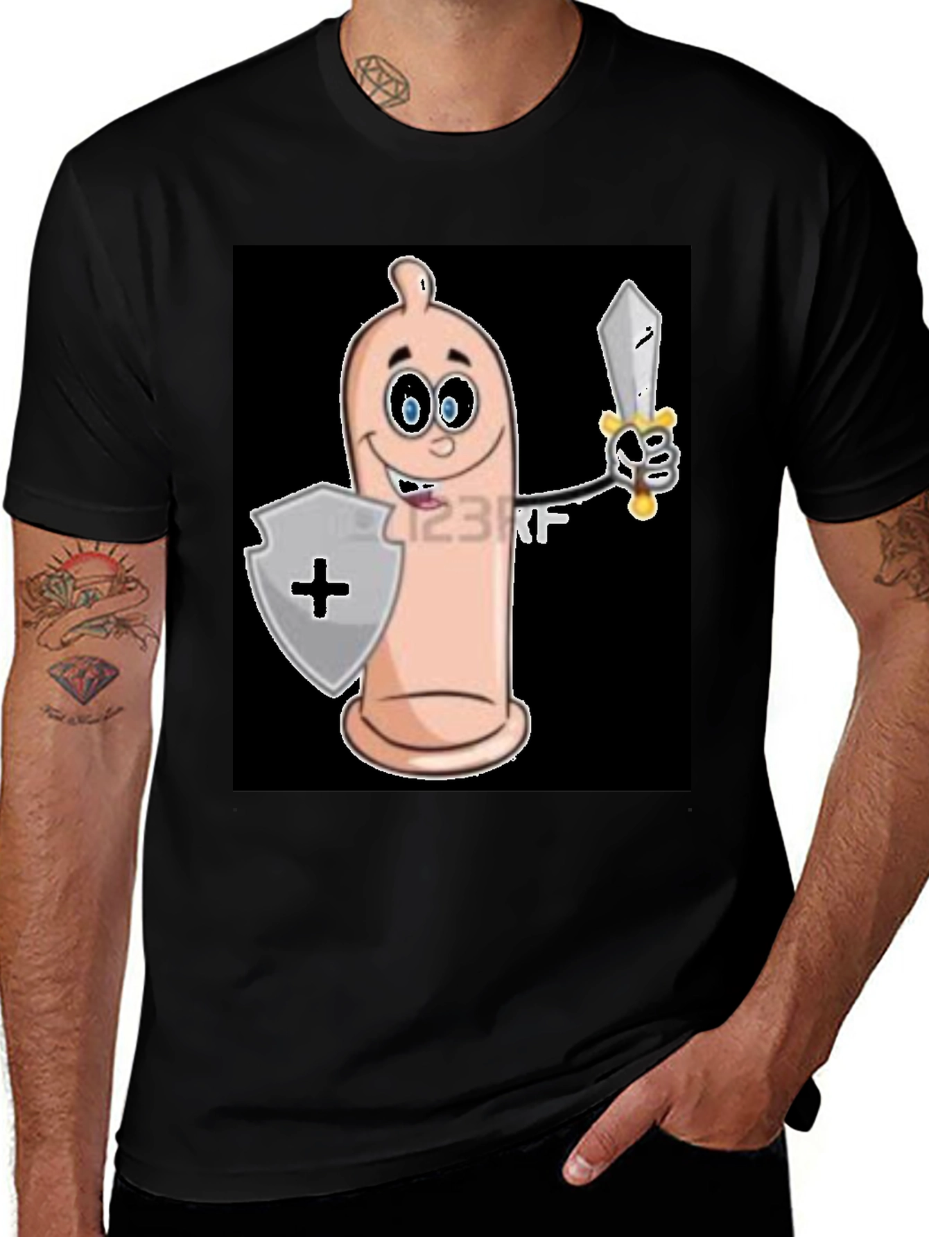 Condom Warrior T-Shirt - Protect Yourself!