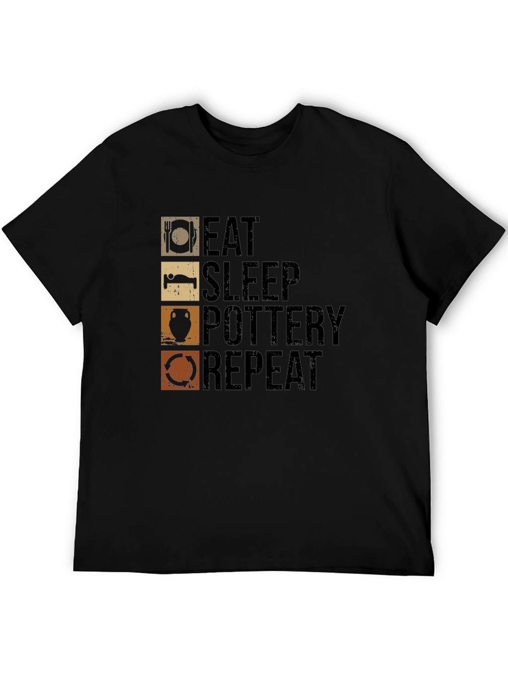 Eat Sleep Pottery Repeat Graphic Tee