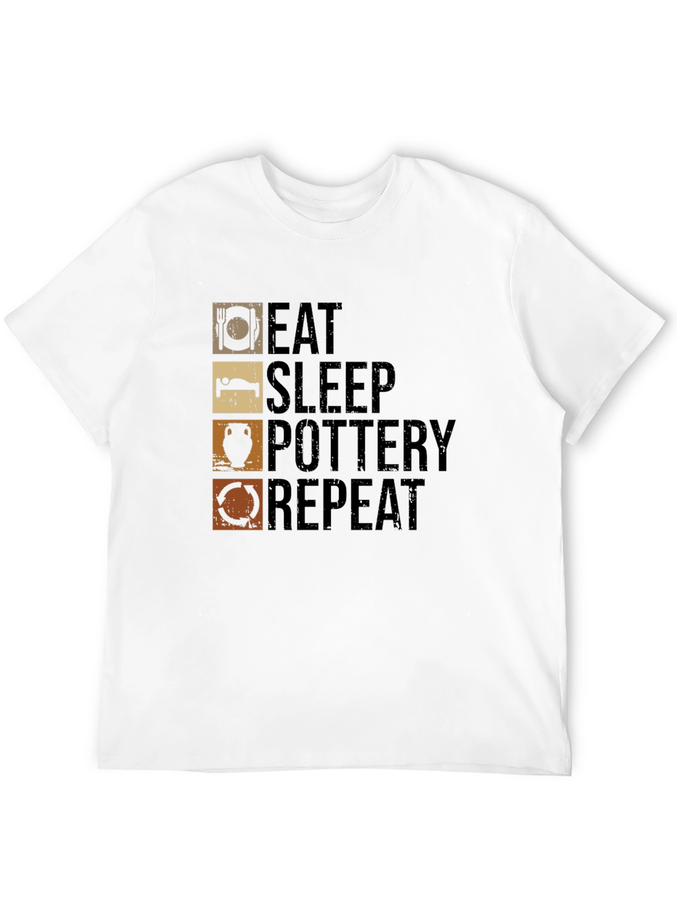 Eat Sleep Pottery Repeat Graphic Tee
