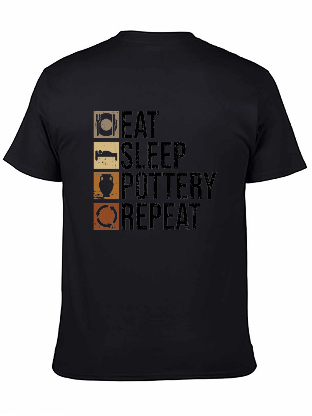 Eat Sleep Pottery Repeat Graphic Tee