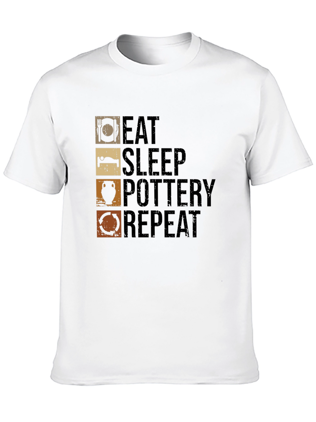 Eat Sleep Pottery Repeat Graphic Tee