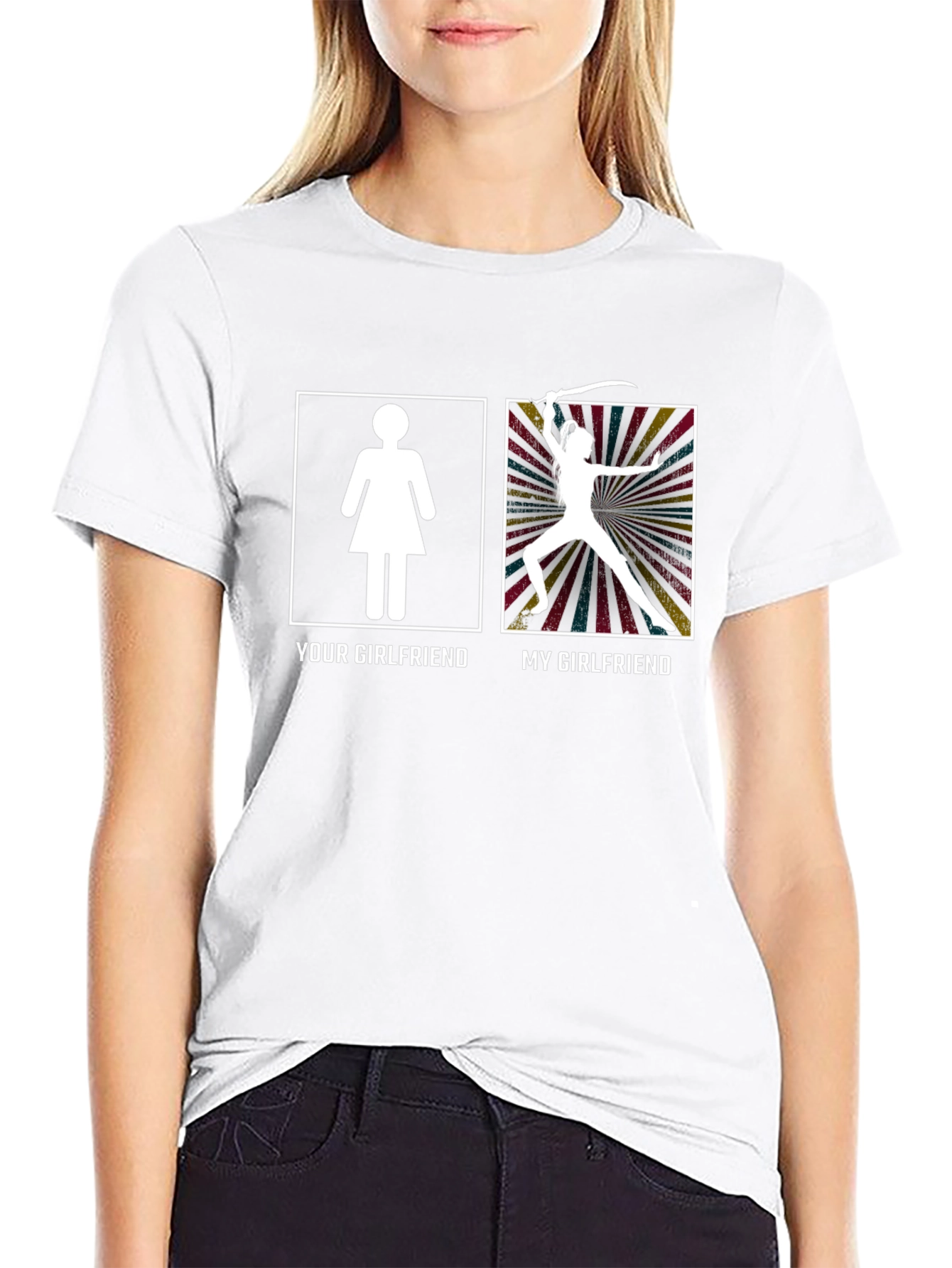 Funny My Girlfriend Graphic Novelty T-Shirt