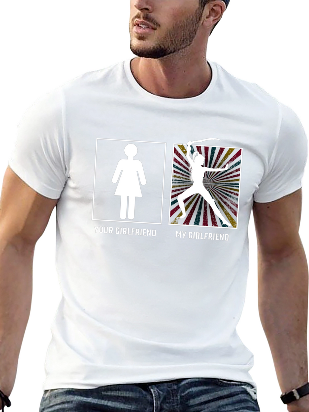 Funny My Girlfriend Graphic Novelty T-Shirt