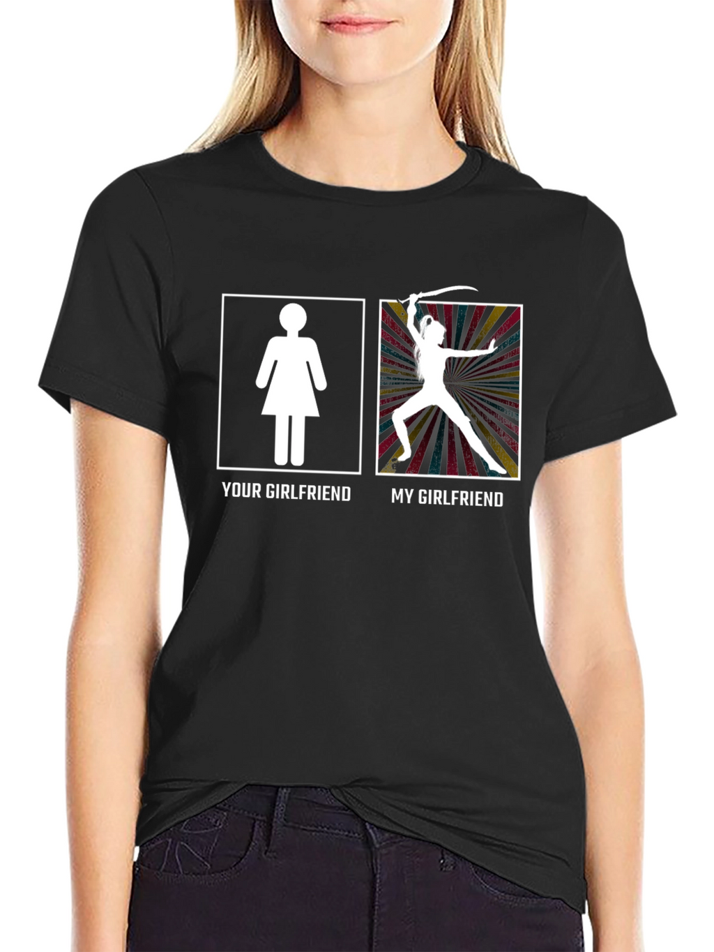 Funny My Girlfriend Graphic Novelty T-Shirt