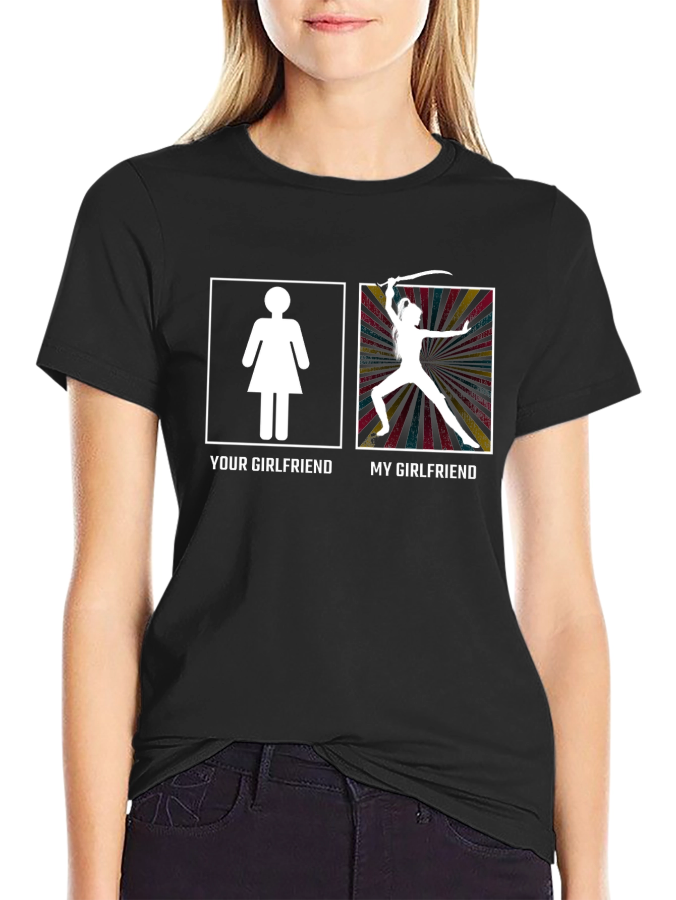 Funny My Girlfriend Graphic Novelty T-Shirt