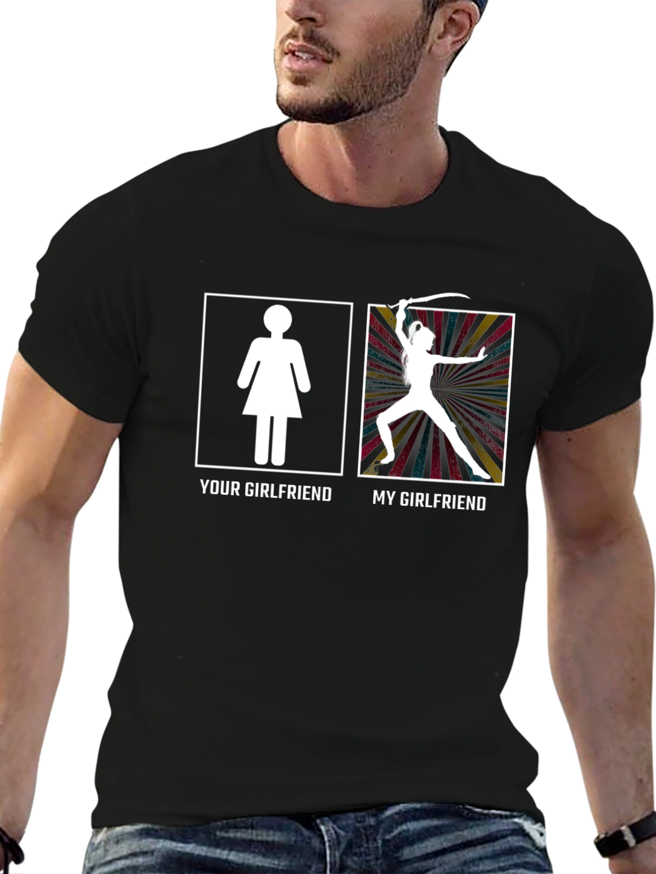 Funny My Girlfriend Graphic Novelty T-Shirt