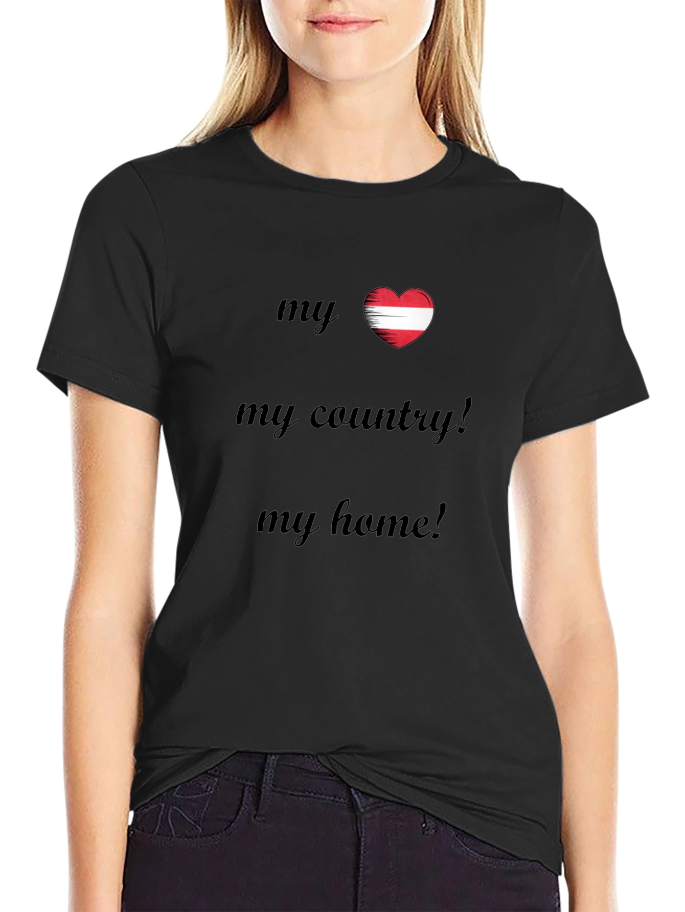 My Country My Home Austria Flag Heart T-Shirt