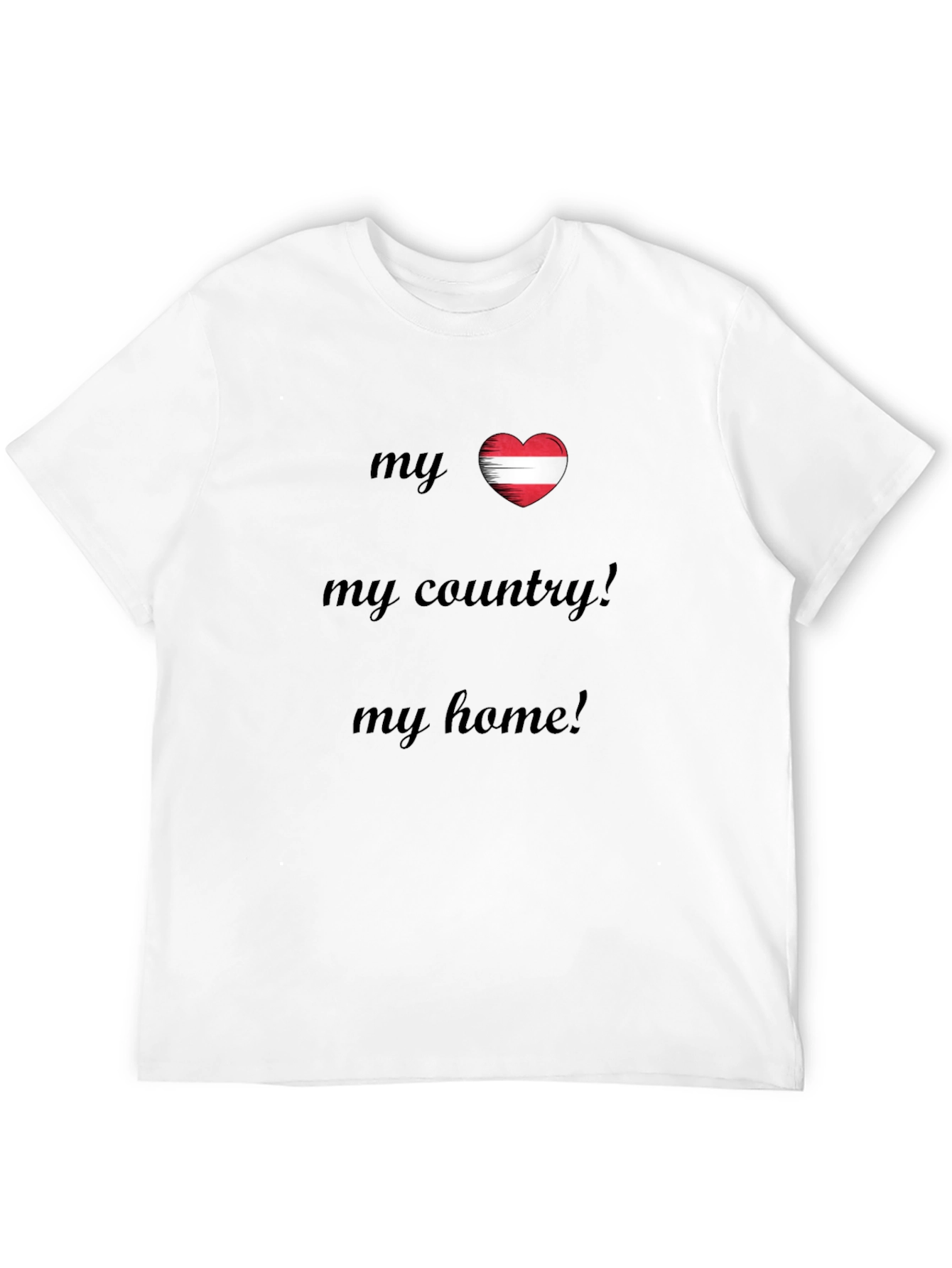 My Country My Home Austria Flag Heart T-Shirt