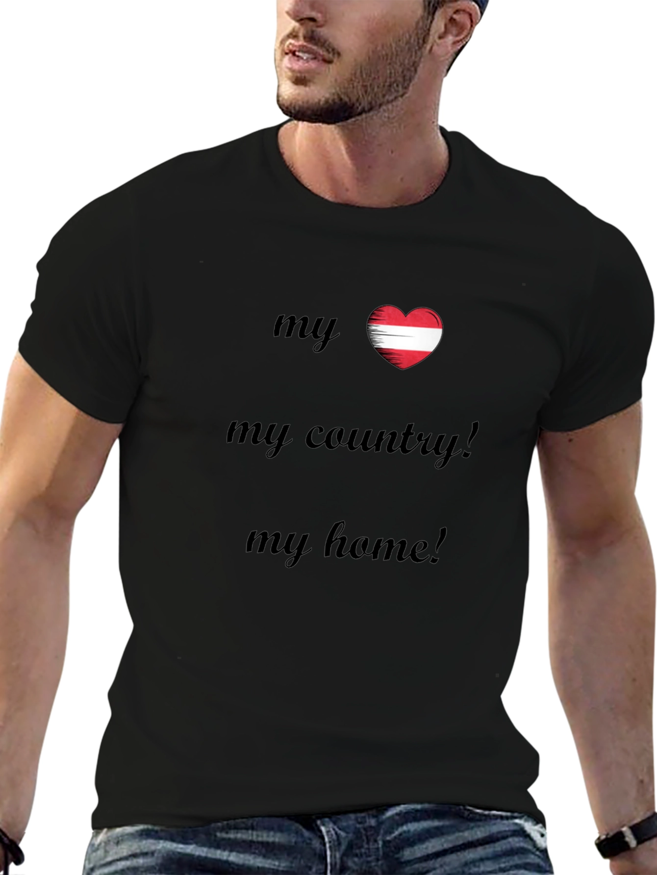 My Country My Home Austria Flag Heart T-Shirt