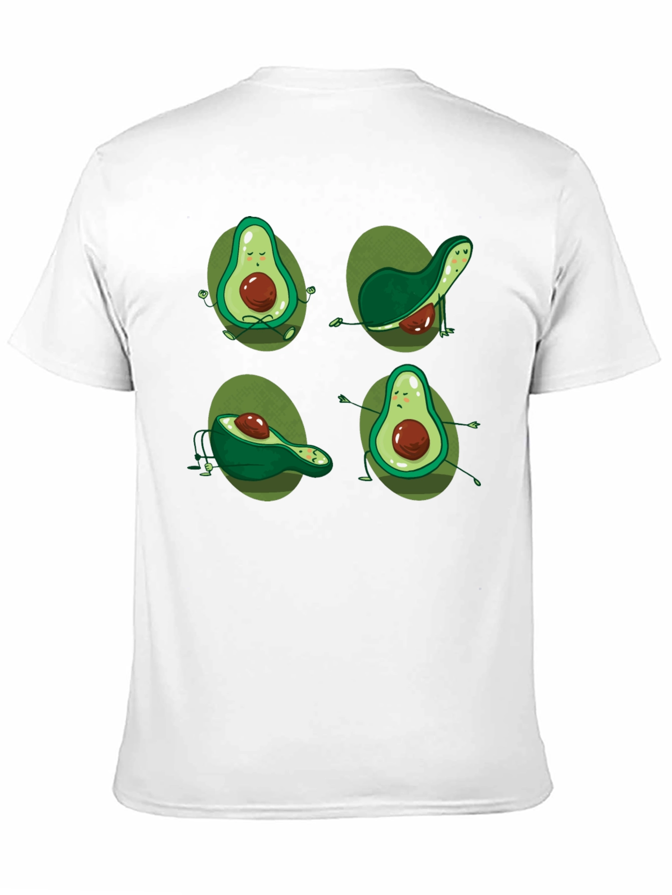 Yoga Avocado Black T-Shirt - Unique Design