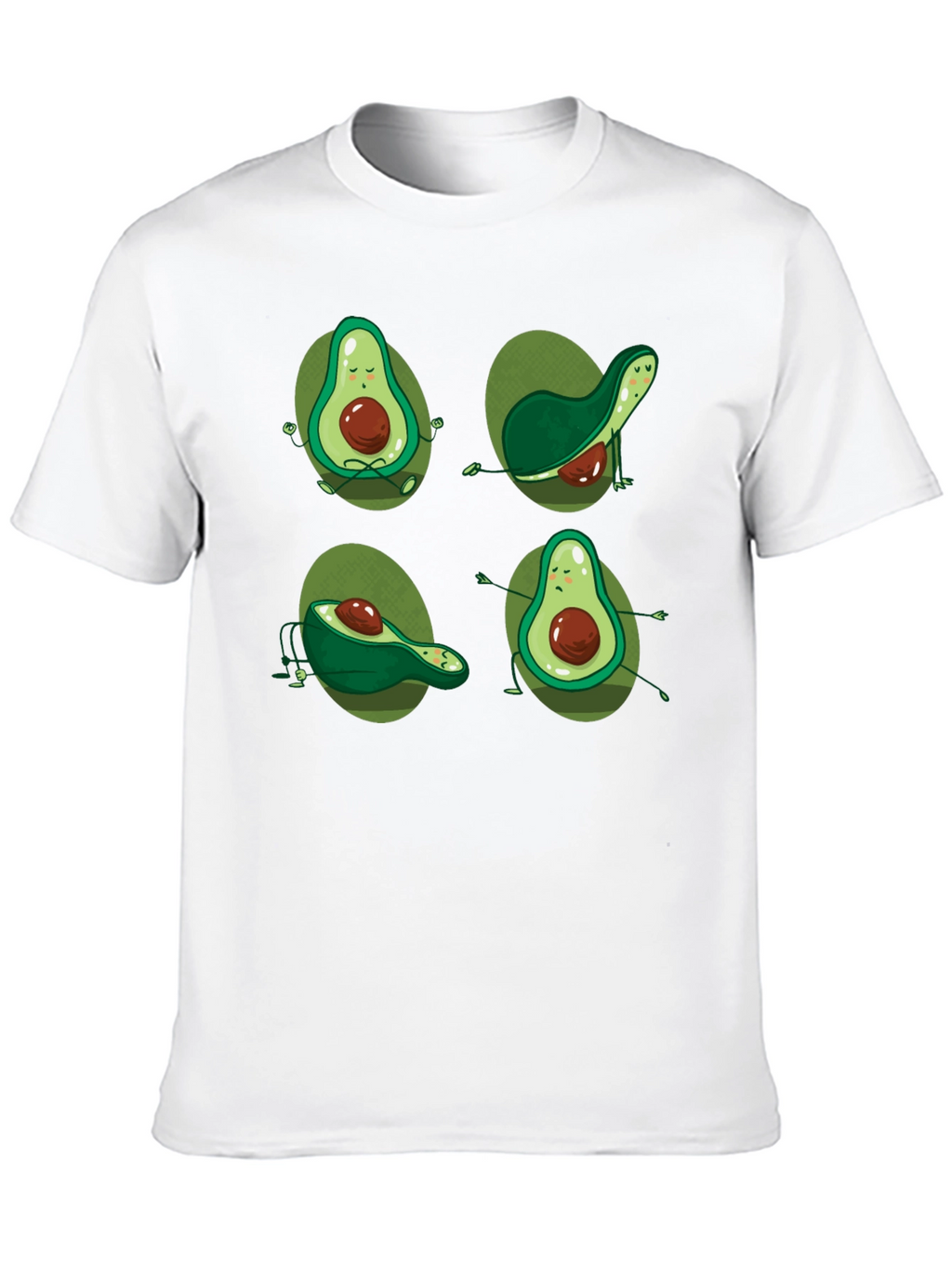 Yoga Avocado Black T-Shirt - Unique Design