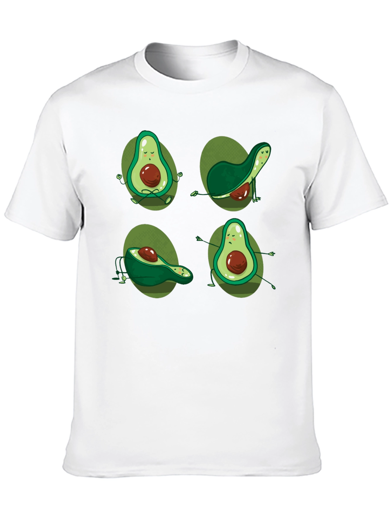 Yoga Avocado Black T-Shirt - Unique Design
