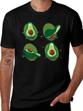 Yoga Avocado Black T-Shirt - Unique Design
