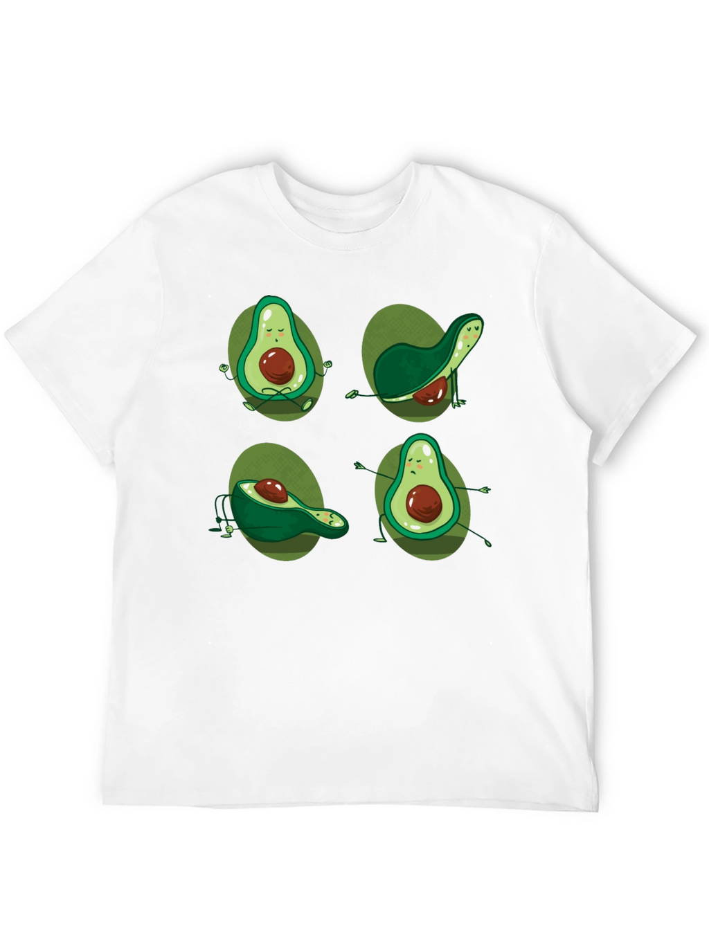 Yoga Avocado Black T-Shirt - Unique Design