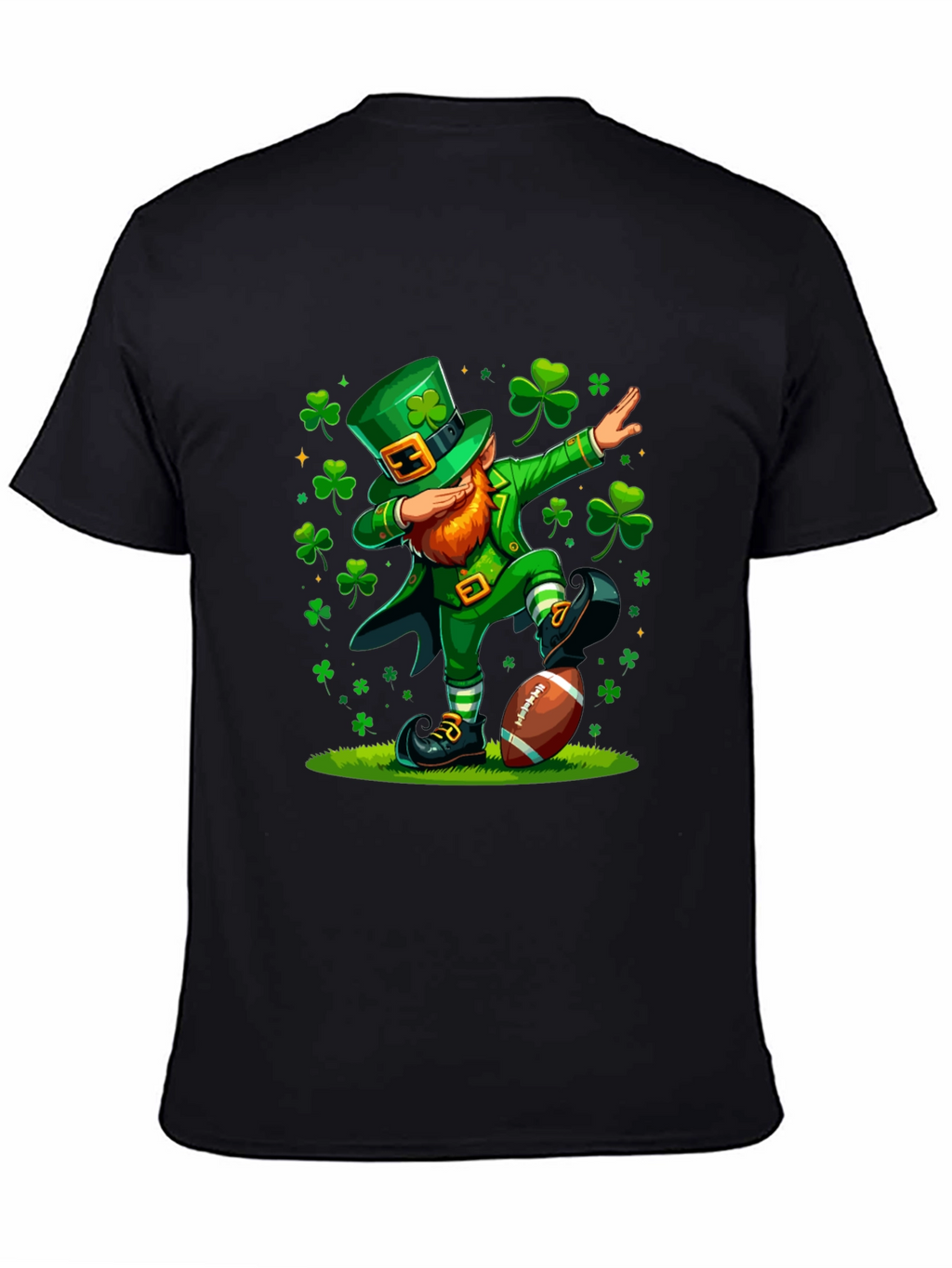 St Patricks Day Leprechaun Dabbing Football T-Shirt