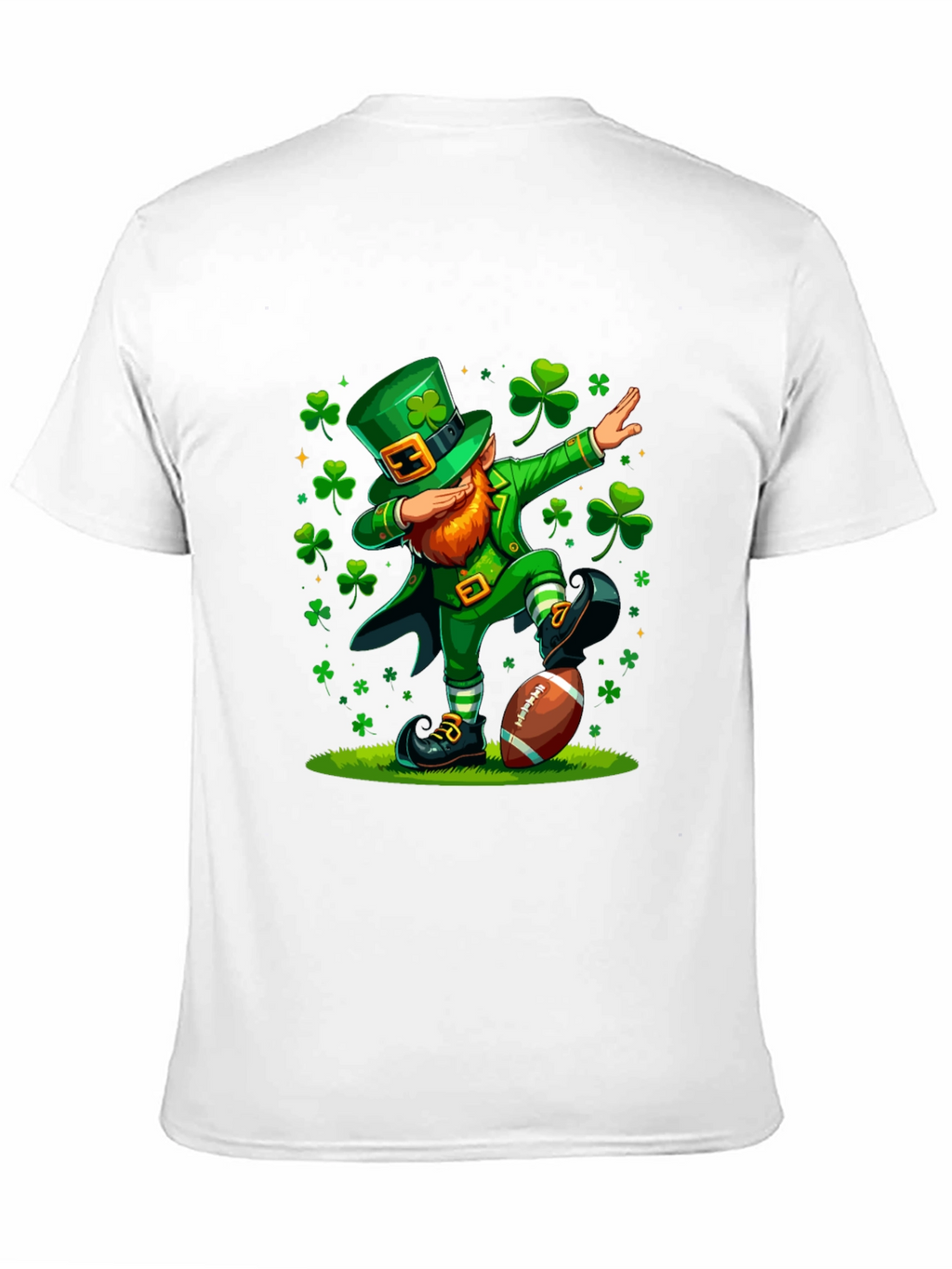 St Patricks Day Leprechaun Dabbing Football T-Shirt