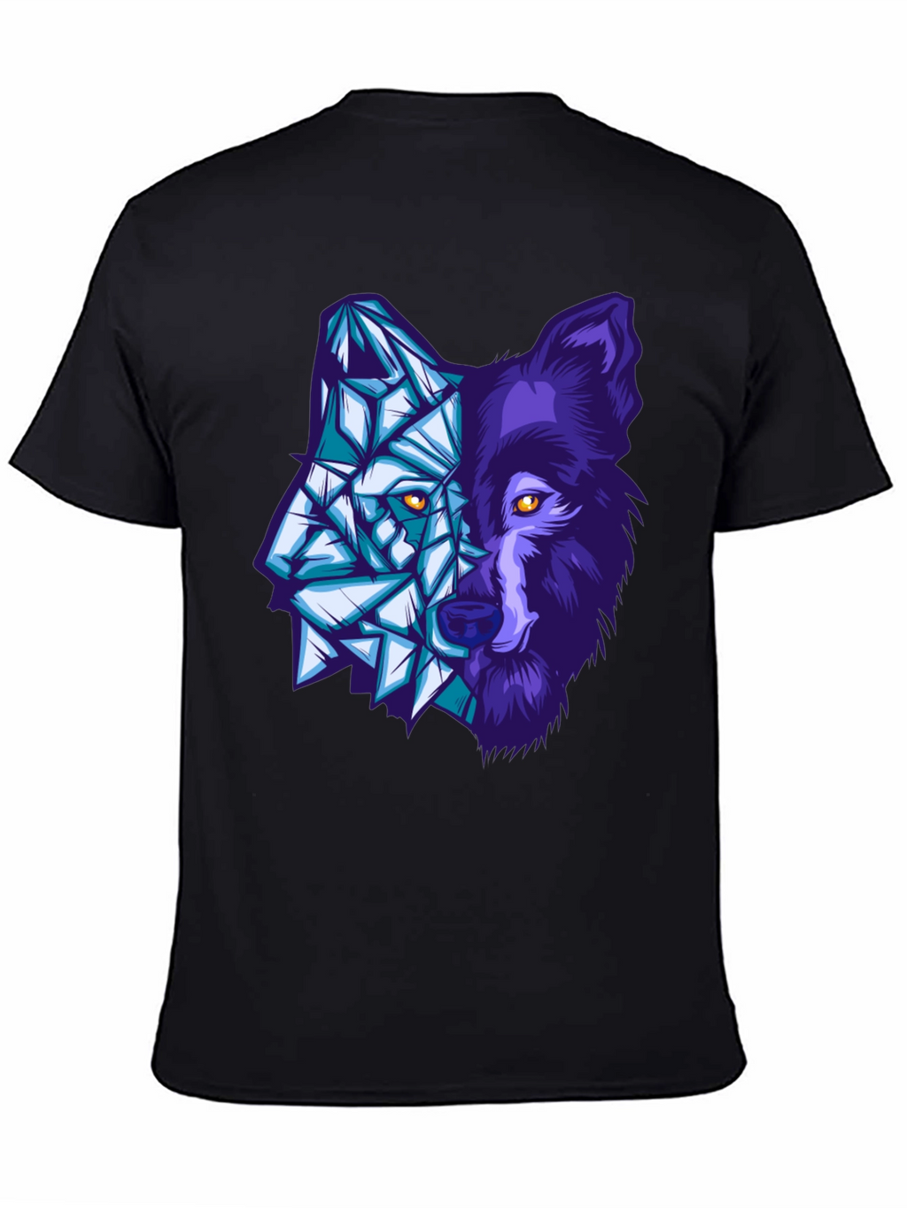 Geometric Wolf Graphic Tee - Unique Design
