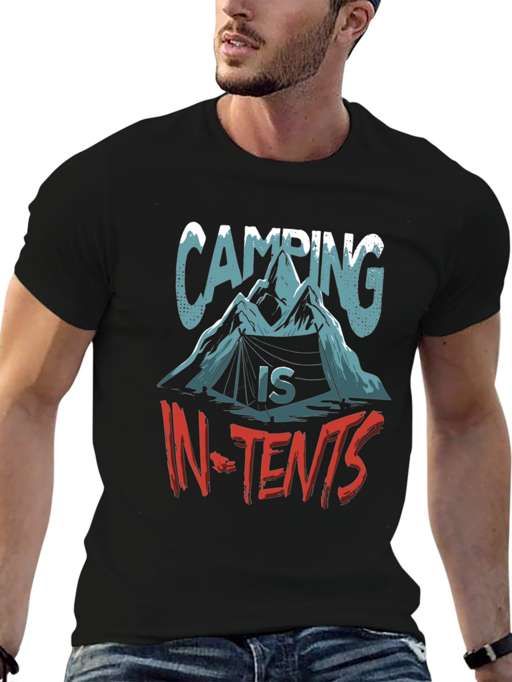 Camping In-Tents Graphic T-Shirt