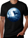 Dog Moon T-Shirt - Mens Black Tee