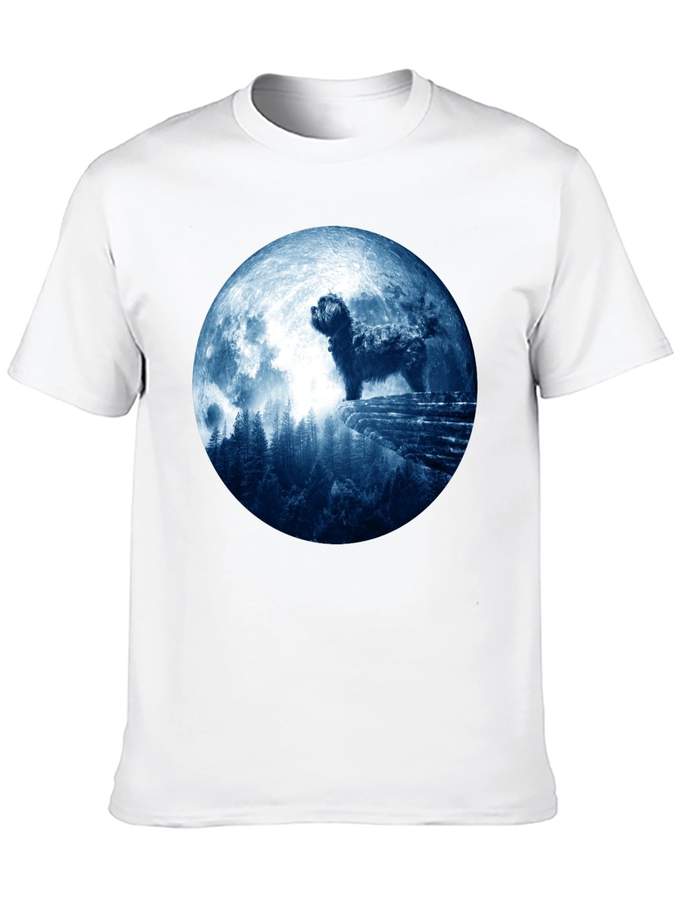 Dog Moon T-Shirt - Mens Black Tee