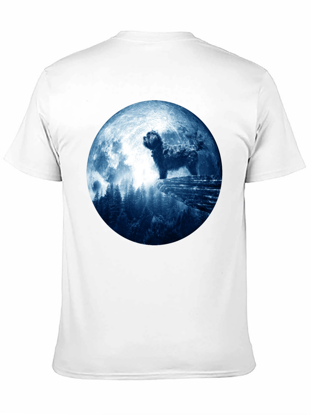 Dog Moon T-Shirt - Mens Black Tee