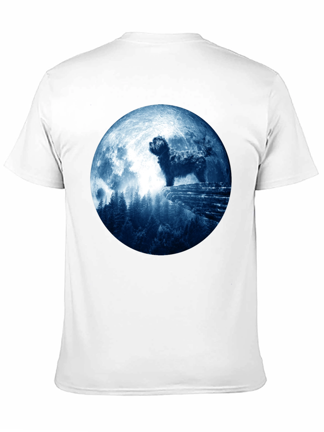 Dog Moon T-Shirt - Mens Black Tee